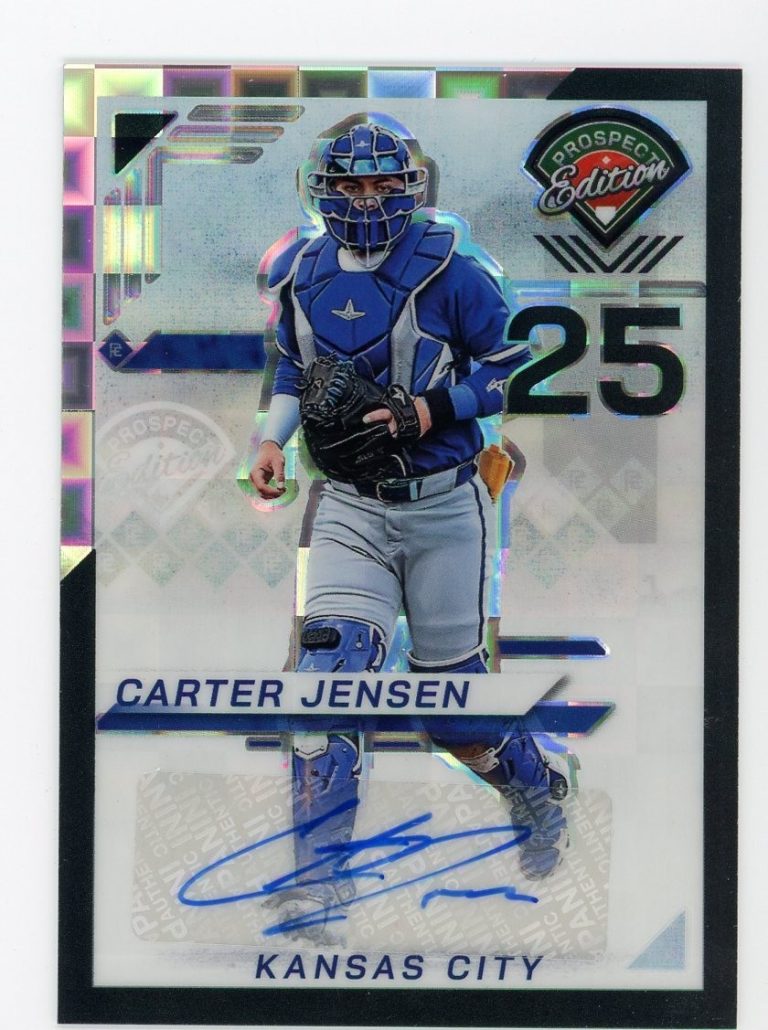 2025 PANINI PRIZM PROSPECT EDITION CARTER JENSEN BASEBALL CARD AUTO KC TRUE 1/1