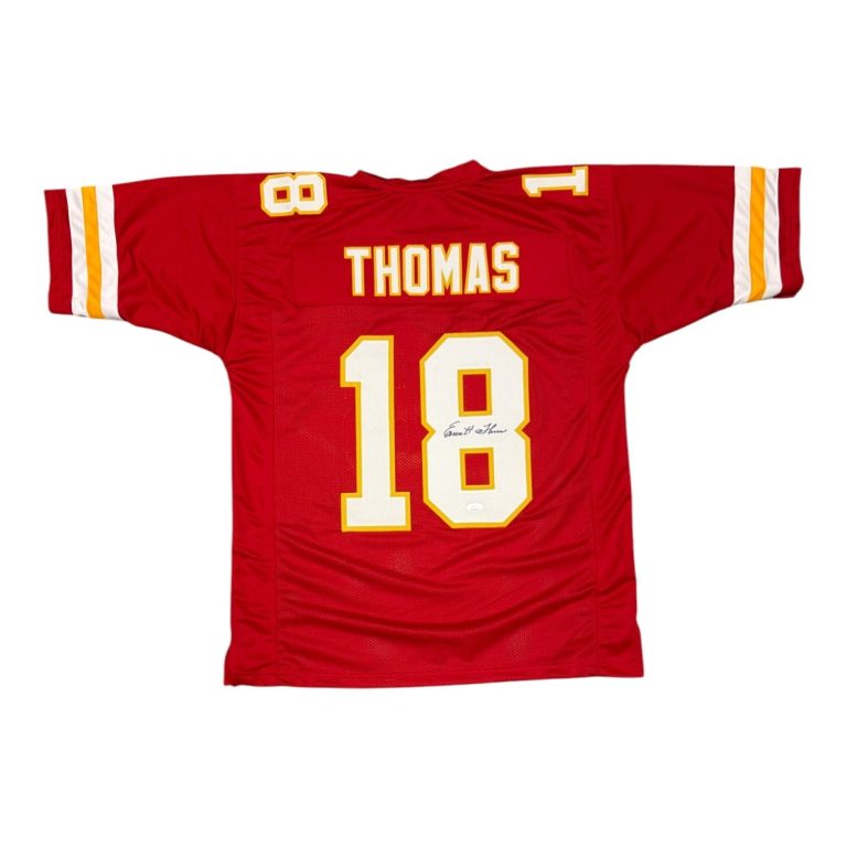 Emmitt Thomas Signed Autographed Kansas City Chiefs Custom Jersey JSA Wit COA
