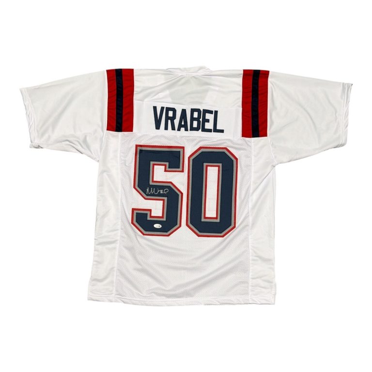 Mike Vrabel Signed New England Patriots White Custom Jersey JSA Witness COA