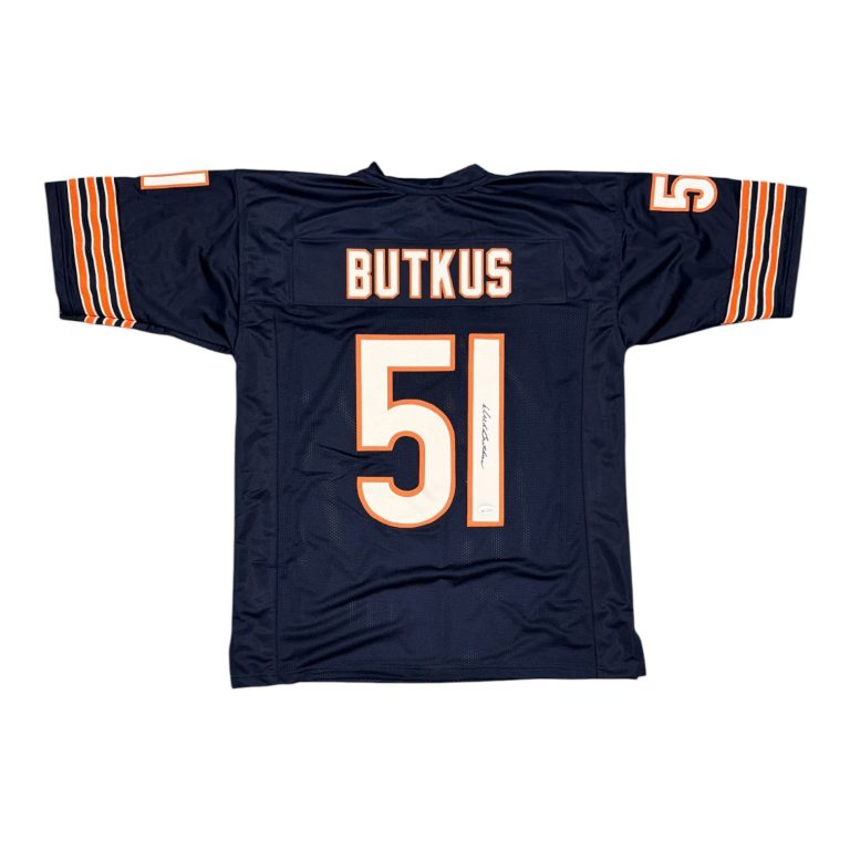 Dick Butkus Signed Autographed Chicago Bears Custom Jersey Beckett Wit BAS COA