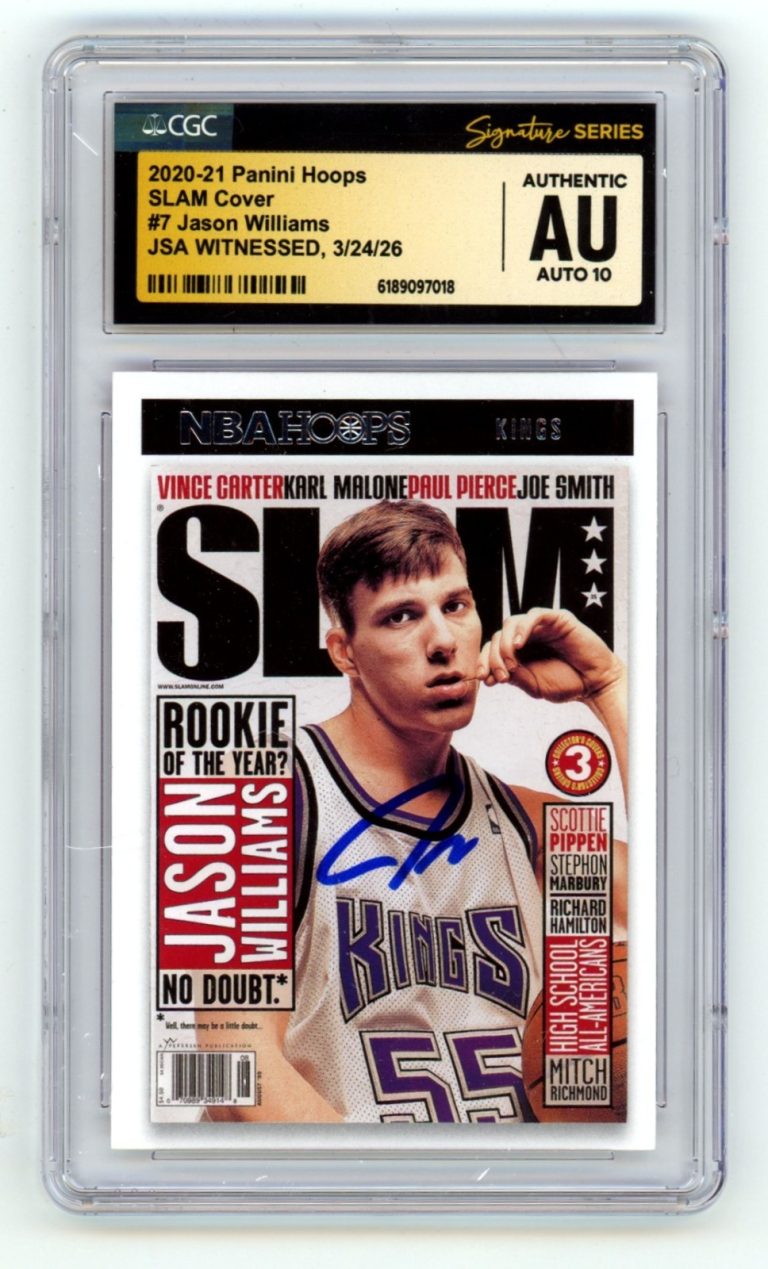Jason Williams 2020-21 Panini Hoops #7 SLAM Signed JSA CGC Authentic 10 Auto