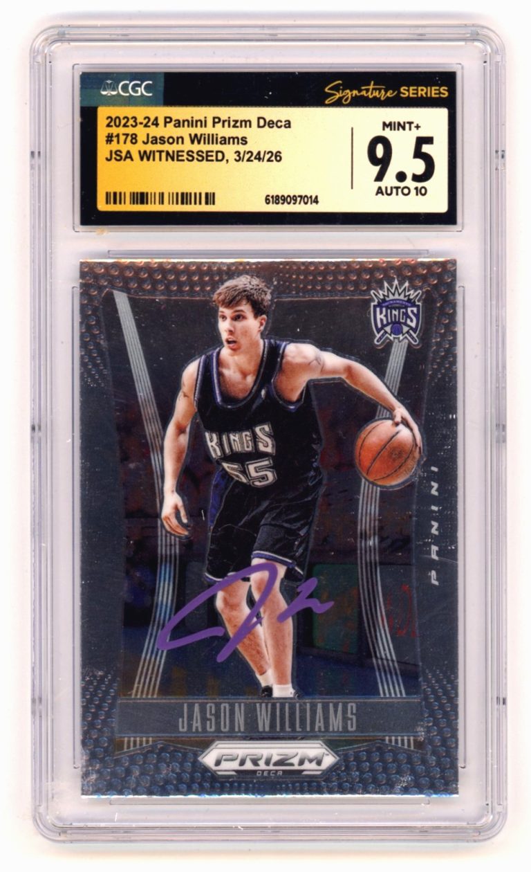 Jason Williams 2023-24 Panini Prizm Deca #178 Signed JSA CGC 9.5 10 Auto Kings