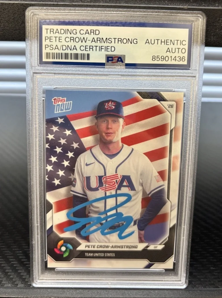 2026 Topps Now World Baseball Classic Pete Crow Armstrong Auto PSA Authentic Cub
