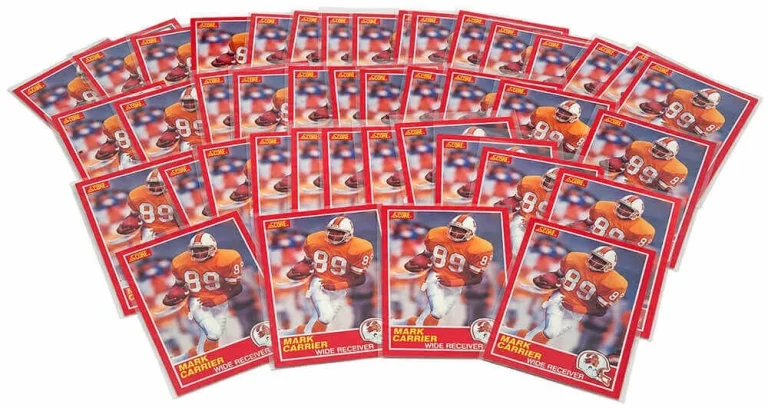 Mark Carrier Buccaneers 1989 Topps & Score Rookie Football Cards - (Lot of 68)