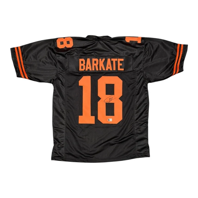 Cooper Barkate Signed Miami Hurricanes Black Custom Jersey Beckett Wit. BAS COA