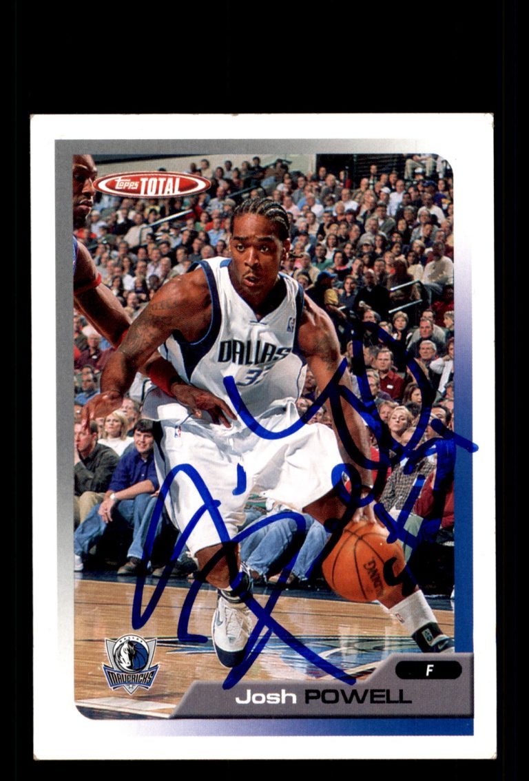 Signed Basketball Card Auto Josh Powell 2005-06 Topps Total #270 Mavericks