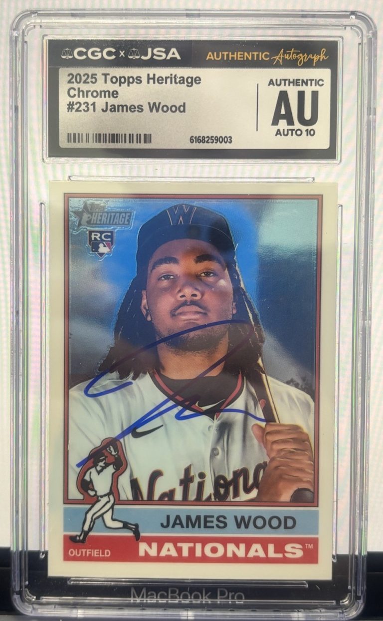 2025 Topps Heritage Chrome #231 James Wood Auto CGC Authentic