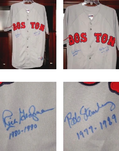 BOSTON RED SOX GREATS AUTOGRAPHED JERSEY (W/ PROOF!)