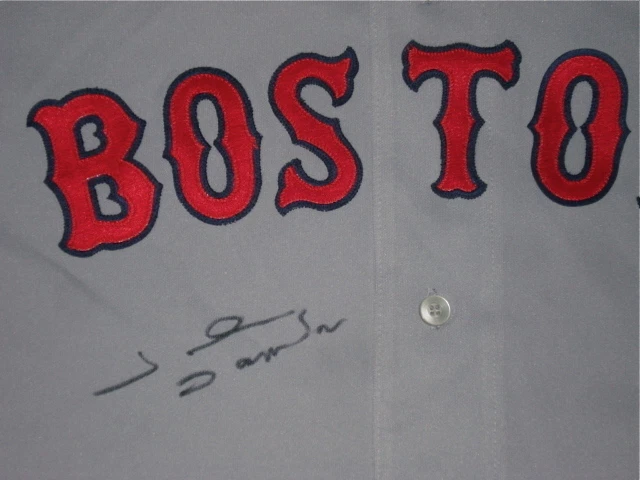 JOHNNY DAMON AUTOGRAPHED JERSEY (RED SOX) W/ PROOF!