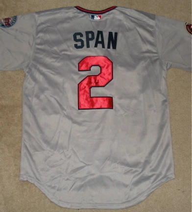 DENARD SPAN AUTOGRAPHED JERSEY (TWINS) W/ PROOF!