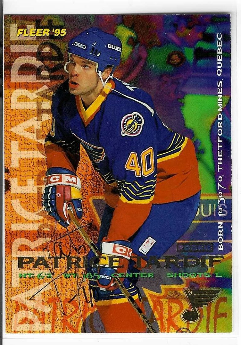 Patrice Tardif Signed 1994/95 Fleer Rookie Card #192
