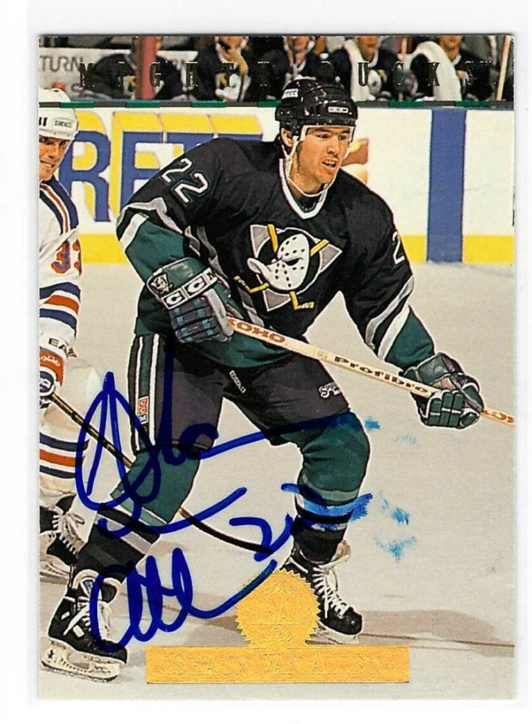 Shaun Van Allen Signed 1994/95 Leaf Card #338