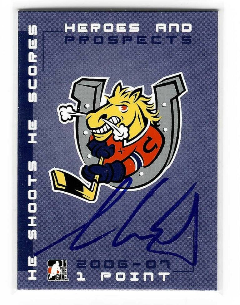 Aaron Ekblad Signed Barrie Colts 2006/07 Heroes and Prospects 1 Point Card