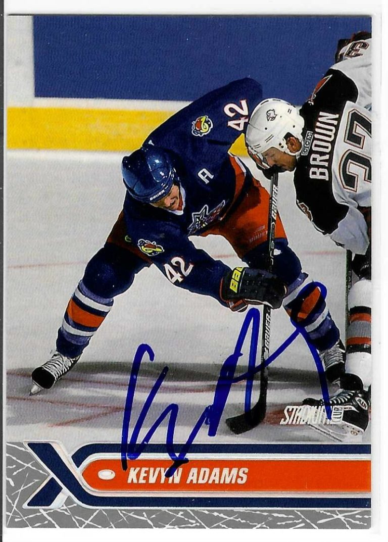 Kevyn Adams Signed 2000/01 Topps Stadium Club Card #207