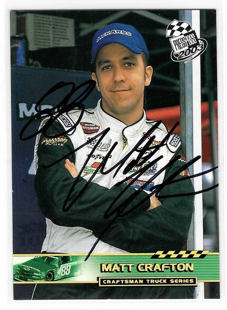 Matt Crafton Signed 2003 Press Pass Card #P46 NASCAR