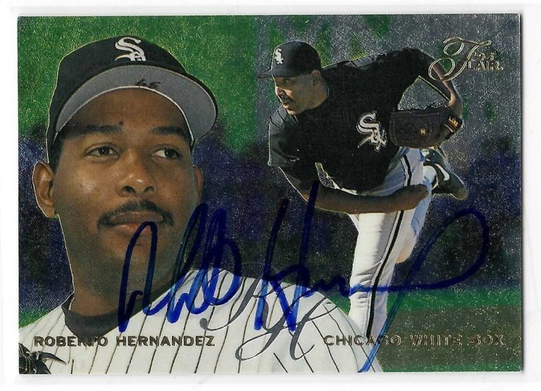 Roberto Hernandez Signed 1995 Flair Card #245 Chicago White Sox