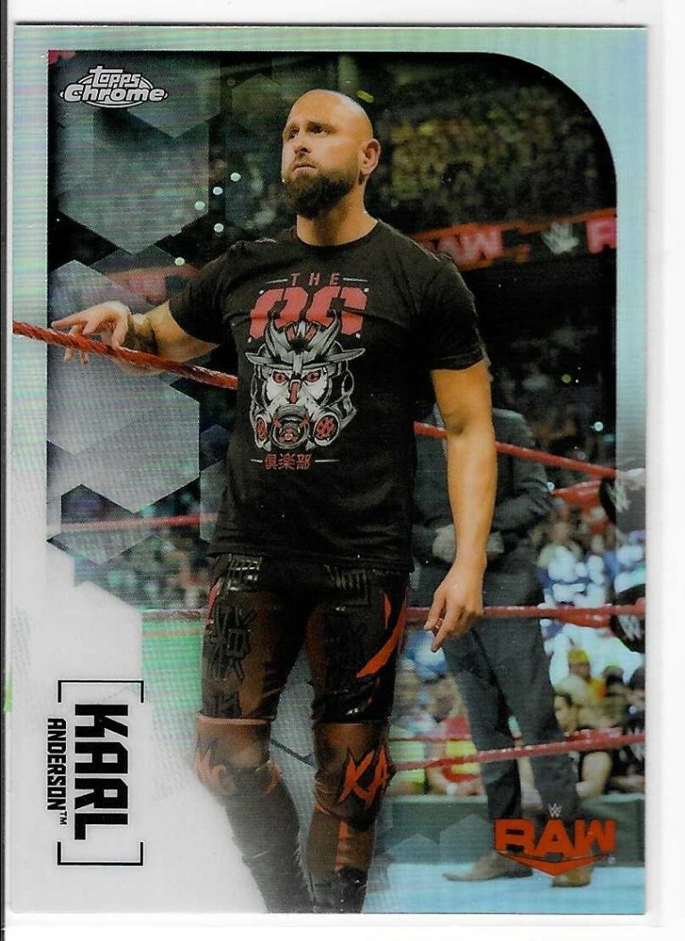 Karl Anderson 2020 Topps WWE Chrome Raw Refractor Card #36