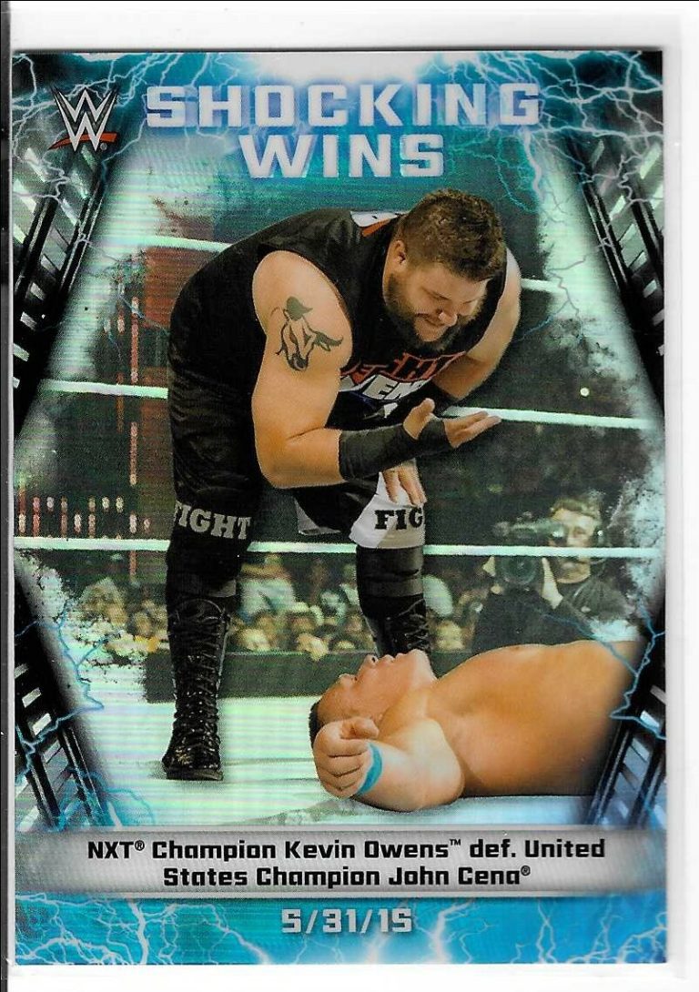 Kevin Owens 2020 Topps Chrome WWE Shocking Wins Card SW-23