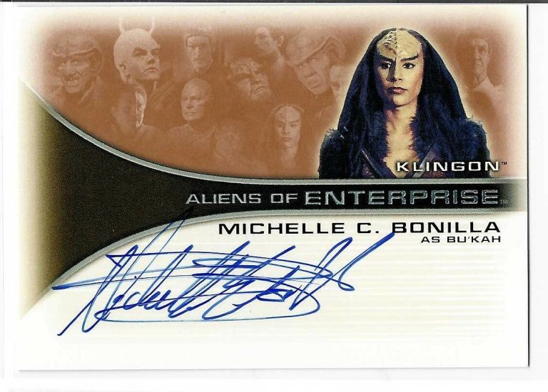 Michelle C. Bonilla As Su'kah Star Trek Enterprise Authentic Autograph Card AA13