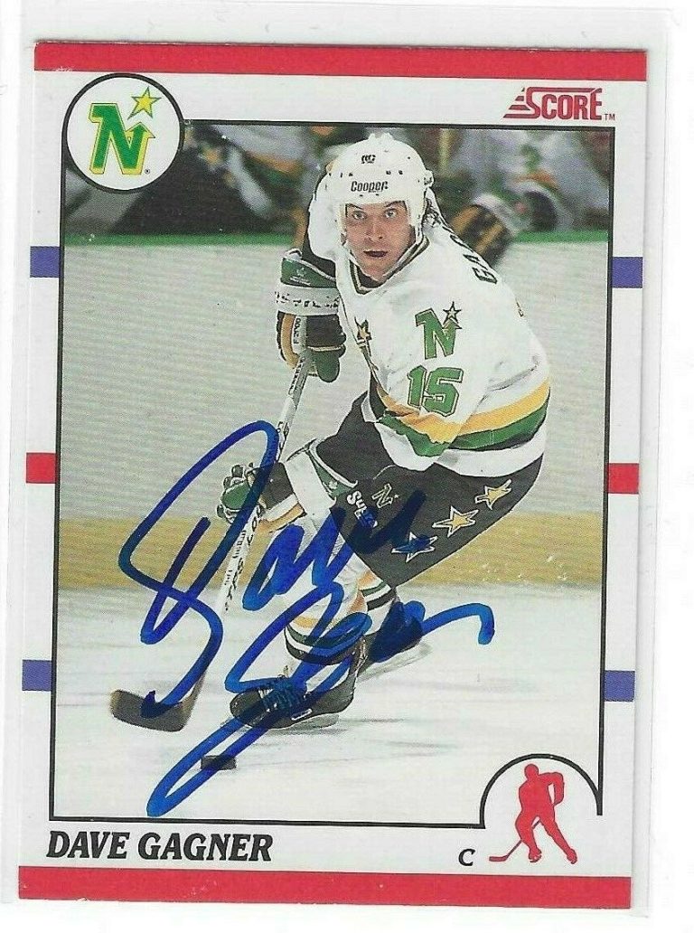 Dave Gagner Signed 1990/91 Score Canadian Card #108