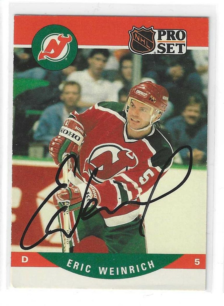 Eric Weinrich Signed 1990/91 Pro Set Card #622