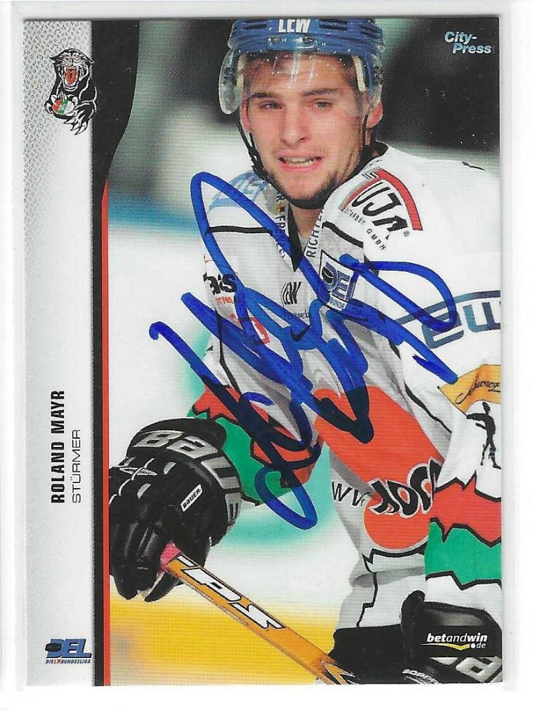 Roland Mayr Signed 2005/06 City Press Premier Card #8