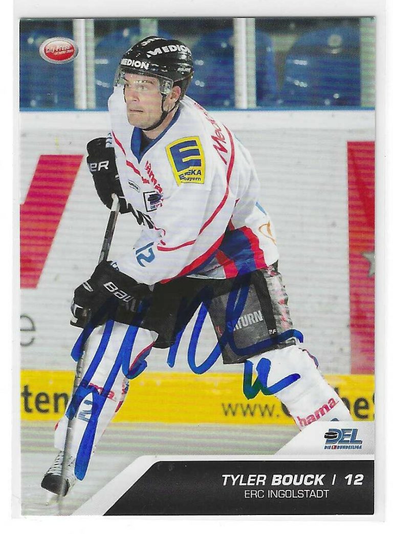 Tyler Bouck Signed 2009/10 City Press Card #228