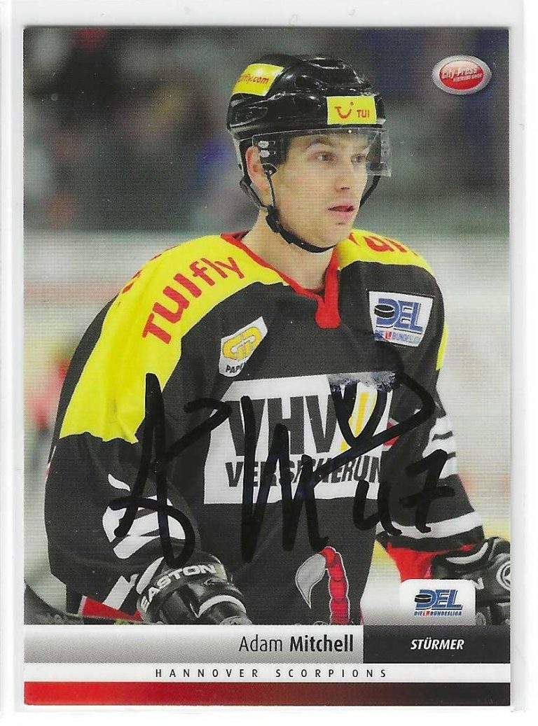 Adam Mitchell Signed 2007/08 City Press Card #47
