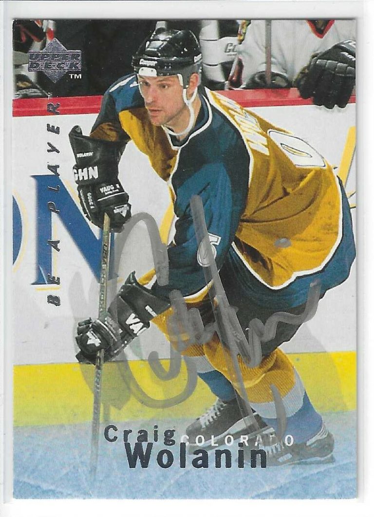 Craig Wolanin Signed 1995/96 Be A Player Card #59 Colorado Avalanche