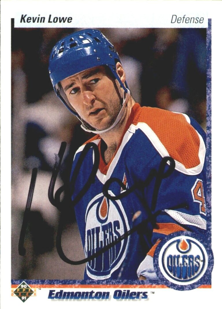 Kevin Lowe Signed 1990-91 Upper Deck Card #262 Edmonton Oilers