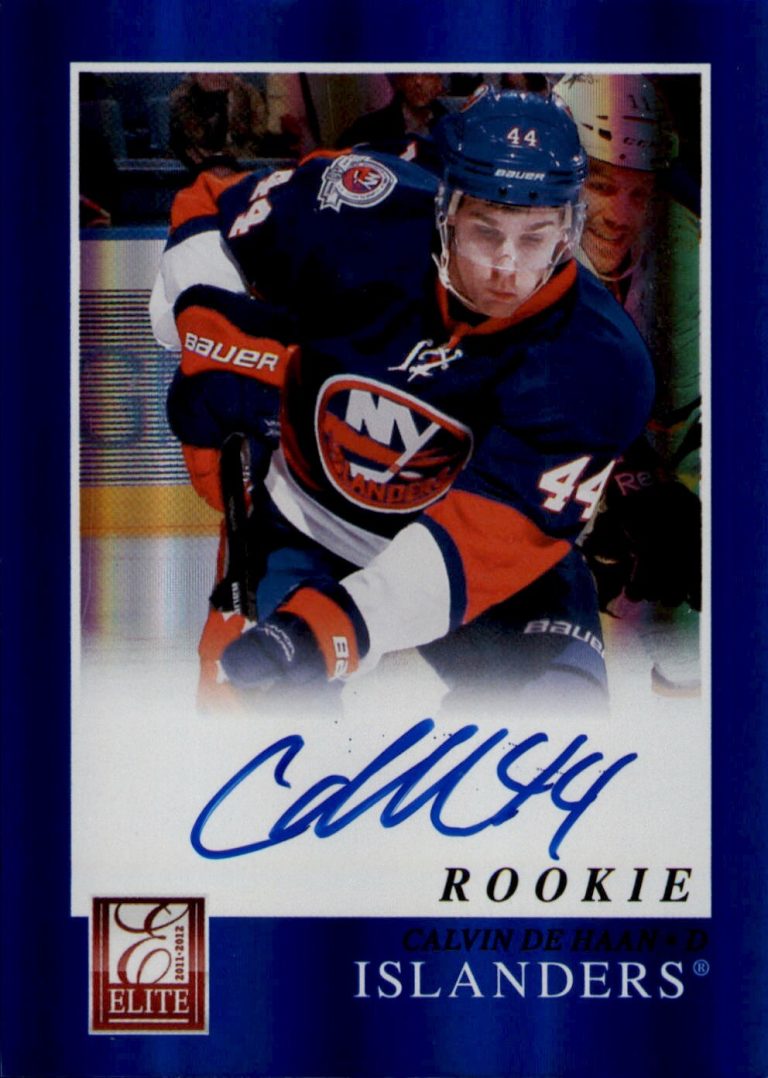 Calvin De Haan 2011-12 Panini Elite Rookie Auto #259 New York Islanders