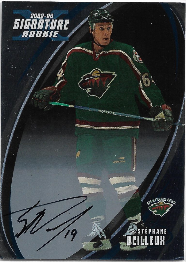 Stephane Veilleux 2002-03 ITG Be A Player Signature Series Auto #187 Minnesota
