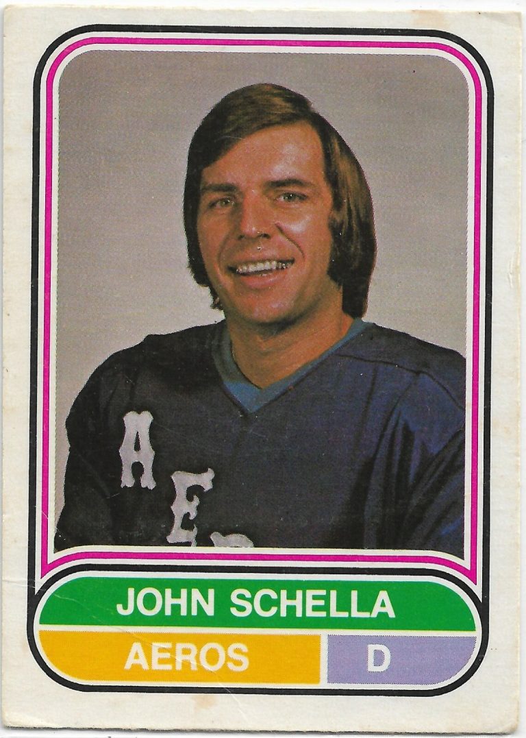 John Schella 1975-76 O-Pee-Chee WHA Card #21 Houston Aeros