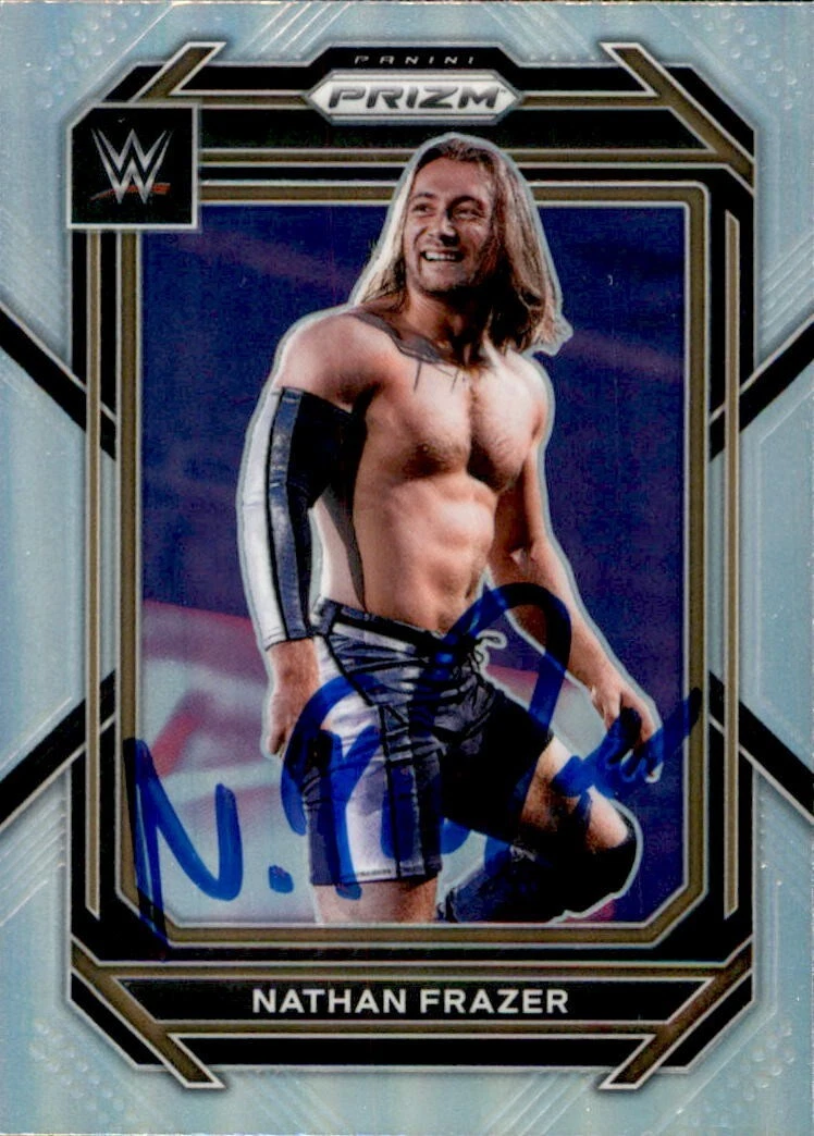 Nathan Frazer Signed 2023 Panini Prizm Silver WWE NXT Card #160
