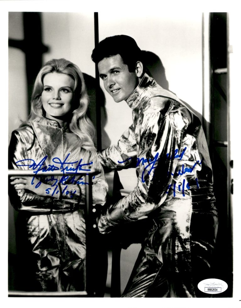 Mark Goddard & Marta Kirsten Signed Inscribed Lost In Space 8x10 Photo 1 JSA COA