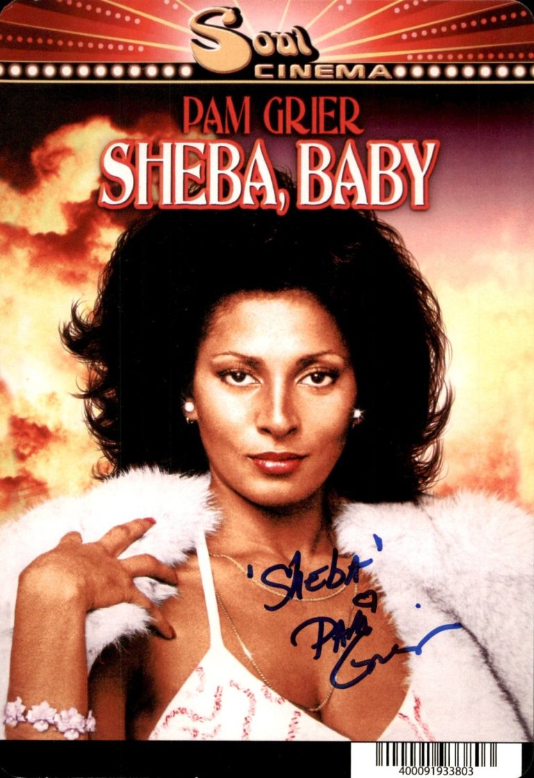 Pam Grier Signed Sheba, Baby 5.5x8 Import Promo DVD Cover Insert JSA COA