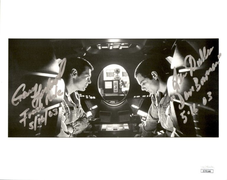 Gary Lockwood & Keir Dullea Signed 2001: A Space Odyssey 8x10 Photo #1 JSA COA