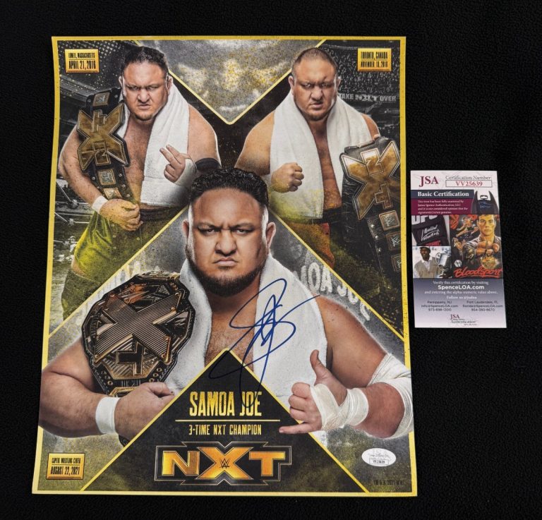 Samoa Joe Signed WWE 3X NXT Champion Collage 11x14 Photo JSA COA AEW TNA
