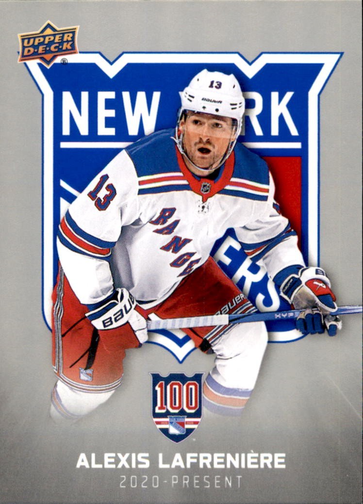 Alexis Lafreniere  2025/26 Upper Deck New York Rangers Centennial Card #95