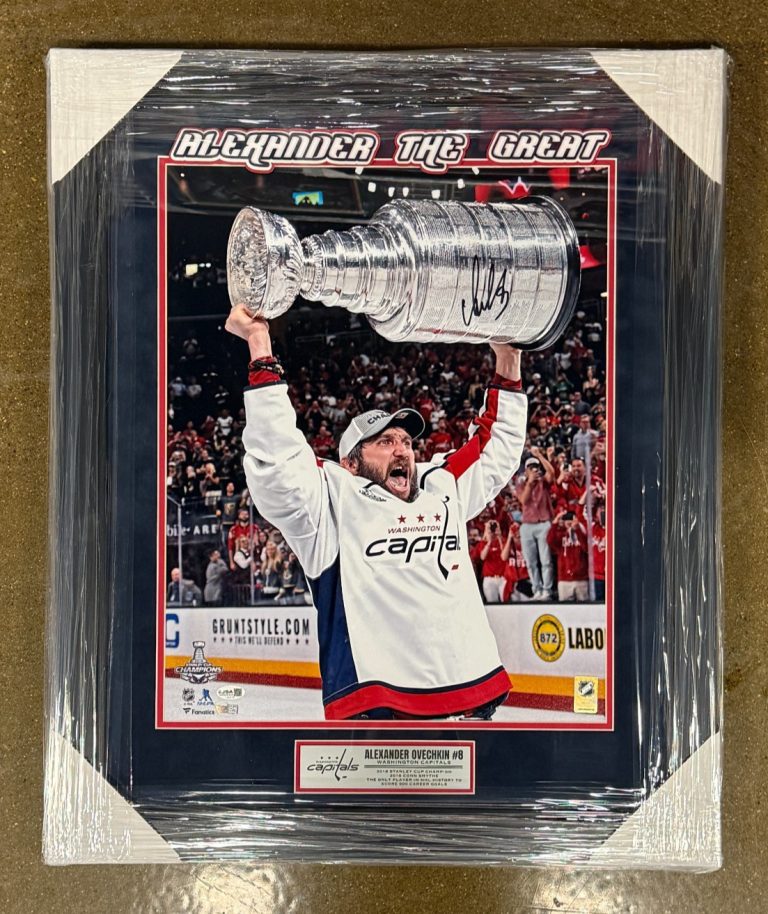 Alexander Ovechkin Signed Washington Capitals Cup Framed 16x20 Photo JSA COA