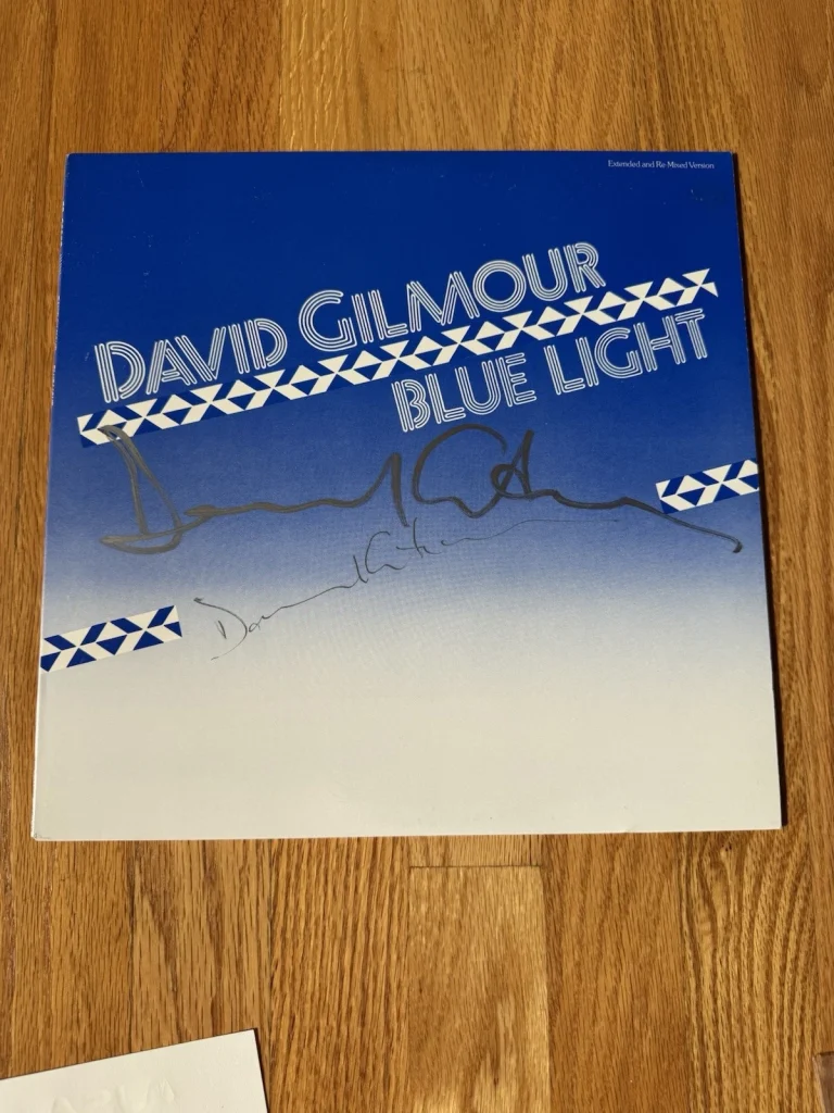 David Gilmour Autographed Signed Blue Light LP Album JSA Pink Floyd Signed 2X