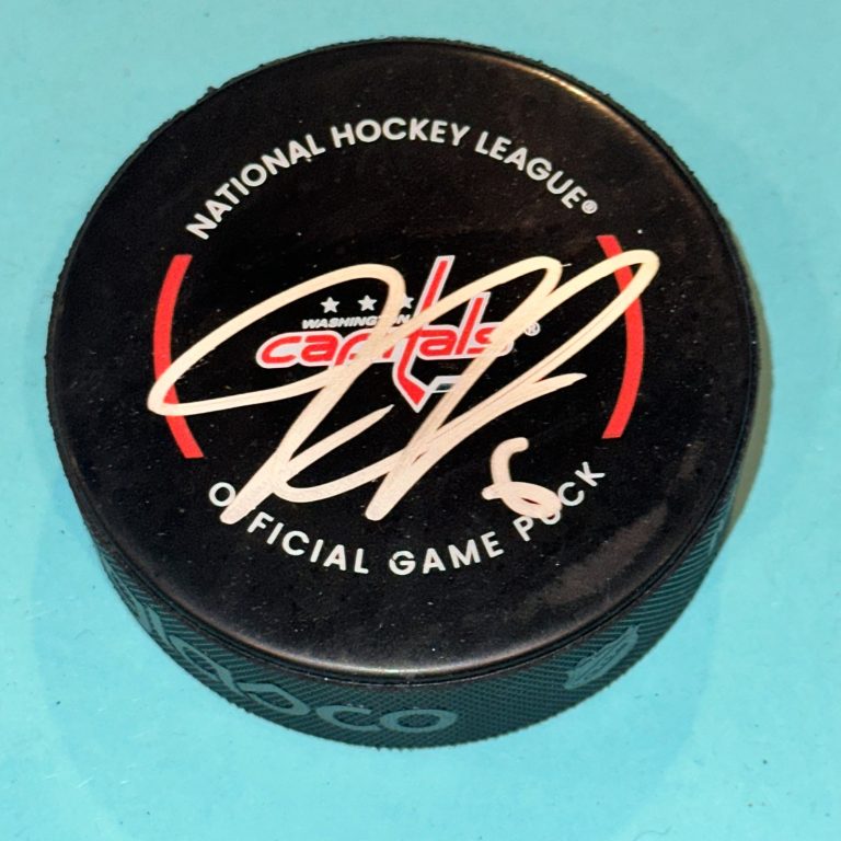 JAKOB CHYCHRUN Signed Washington CAPITALS Official GAME Puck Beckett (BAS)