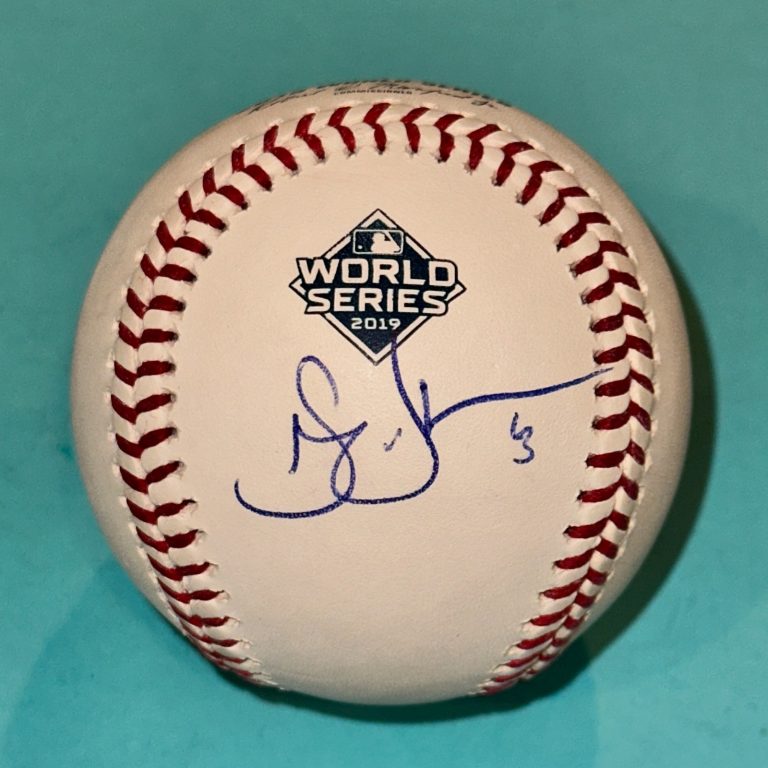 SEAN DOOLITTLE (Nats) Signed Official 2019 WORLD SERIES Baseball Beckett (BAS)