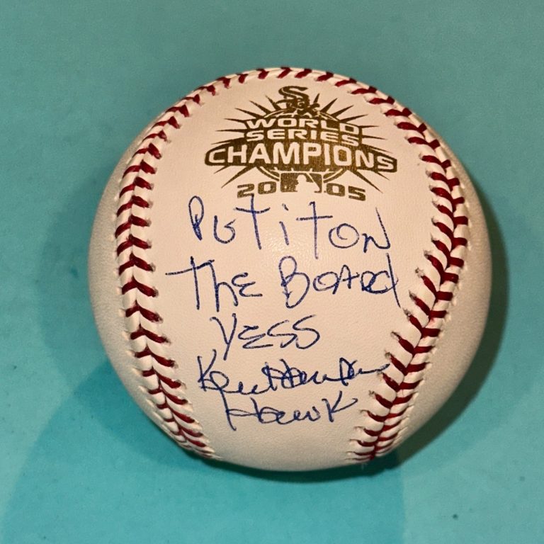 KEN HARRELSON Signed Official 2005 WORLD SERIES Baseball BAS YOU CAN PUT IT...