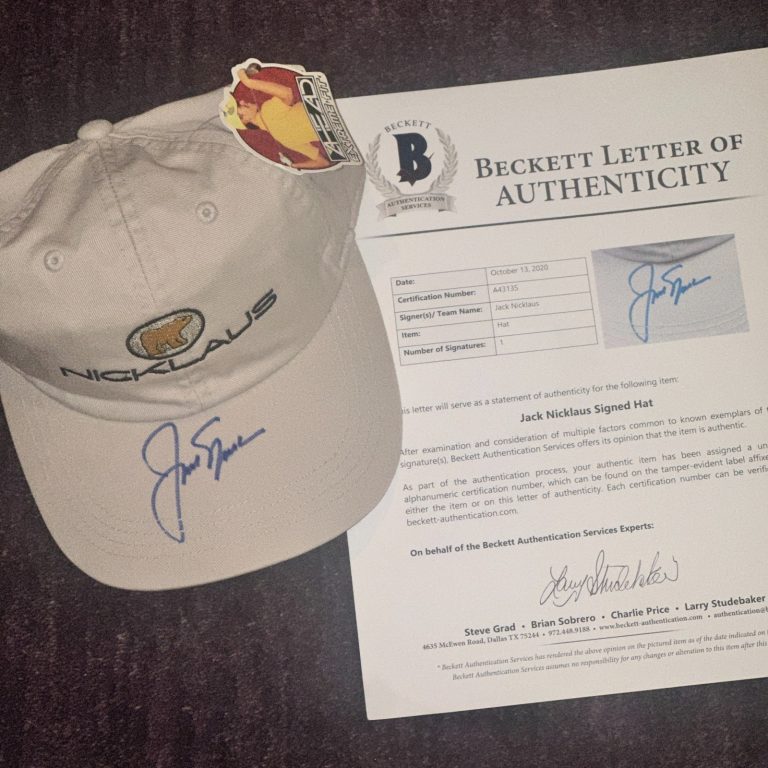 JACK NICKLAUS (PGA) Signed Embroidered GOLDEN BEAR HAT w/ Beckett LOA