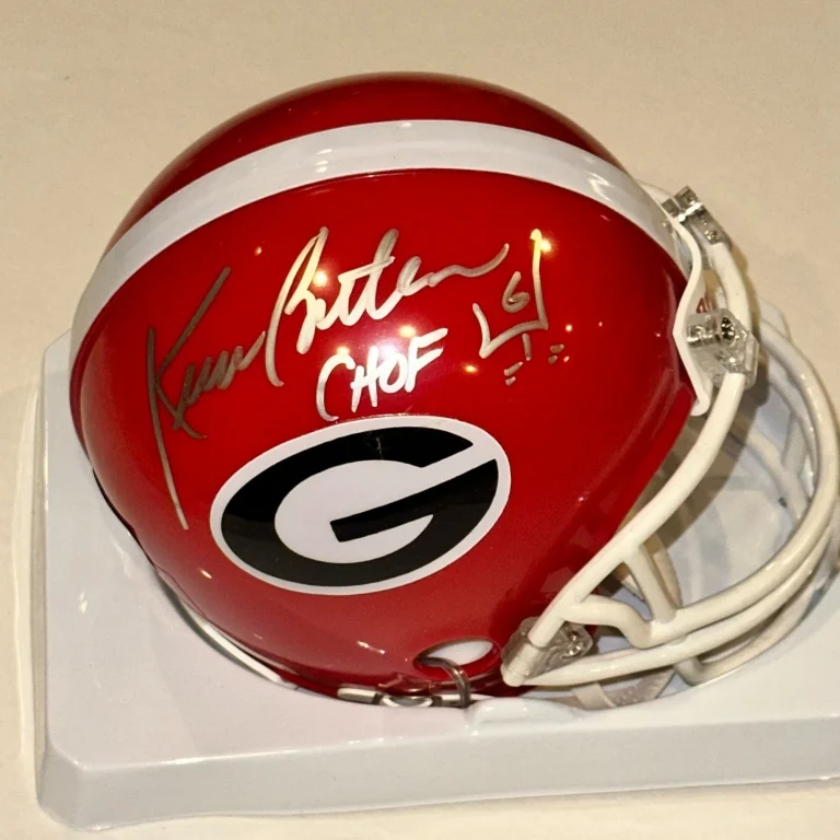 KEVIN BUTLER Signed Georgia BULLDOGS VSR4 Mini-helmet w/ Insc Beckett BAS