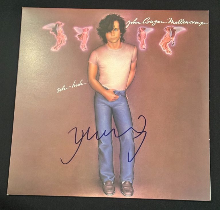 JOHN MELLENCAMP Signed Uh-Huh LP ALBUM COVER Beckett (BAS)