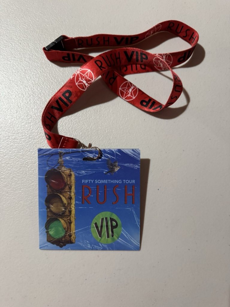 Rush Fifty Something Tour VIP Lanyard Geddy Lee Alex Lifeson 2026