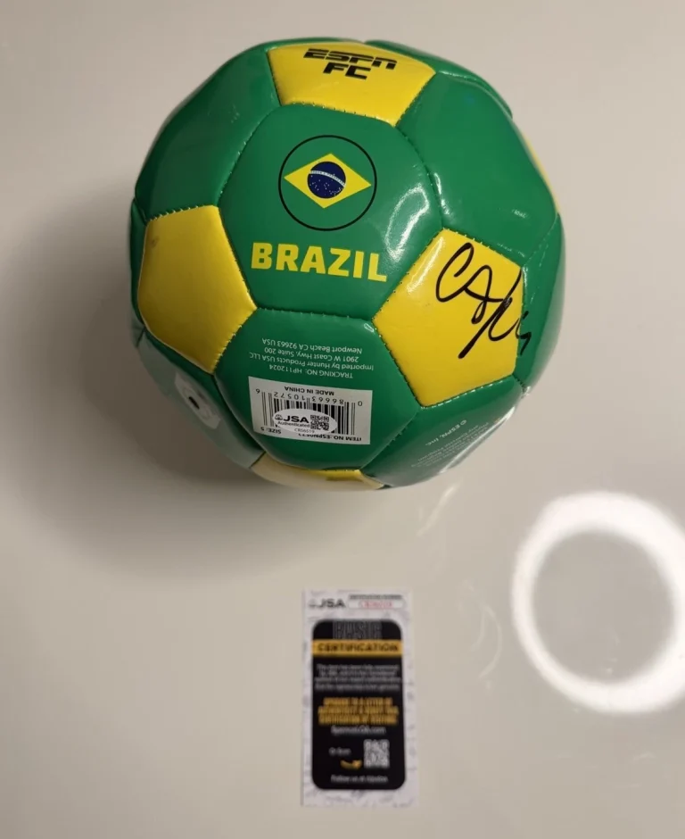 Cafu Marcos Evangelista de Morais Autographed Brazil Soccer Ball Star JSA COA