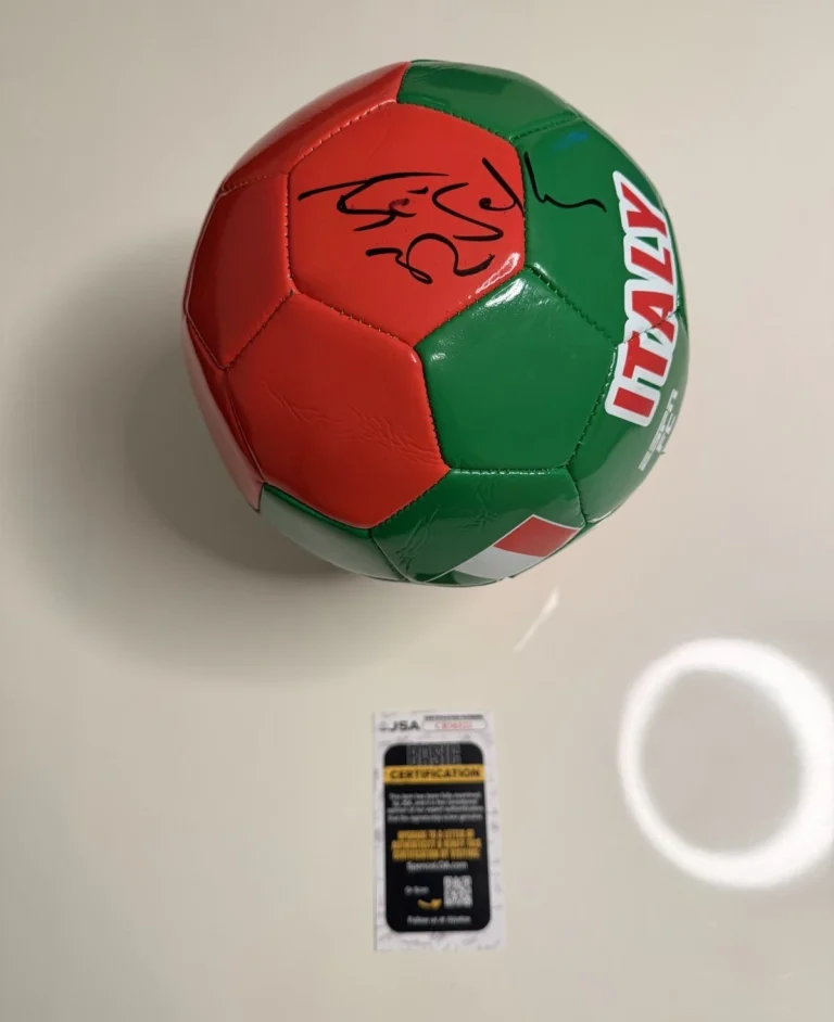 Christian Vieri Autographed Italy Soccer Ball Inter Milan Star JSA COA